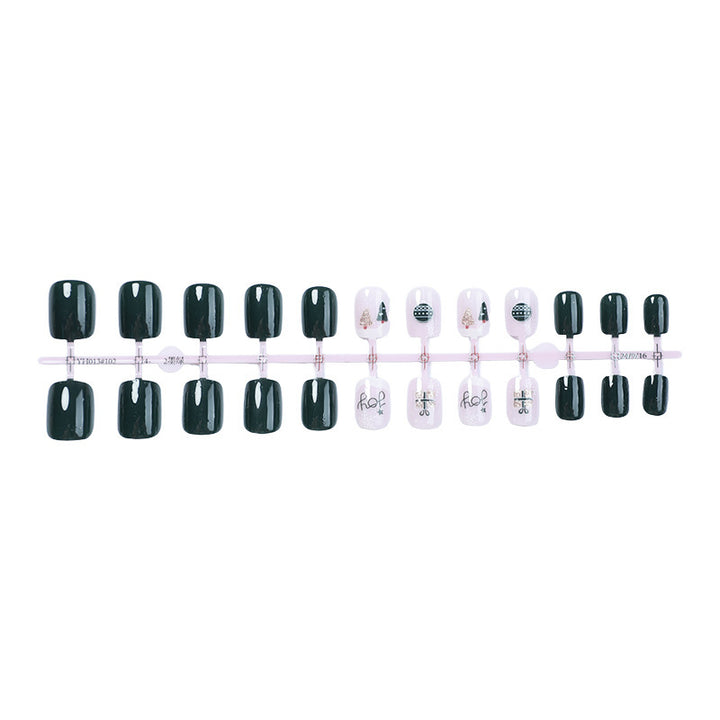 Artificial nail set with winter decoration Stornfield