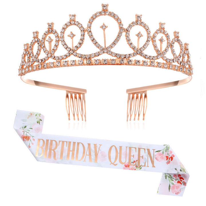 Ladies Sparkling Crown with Rhinestone Decorations Stornfield