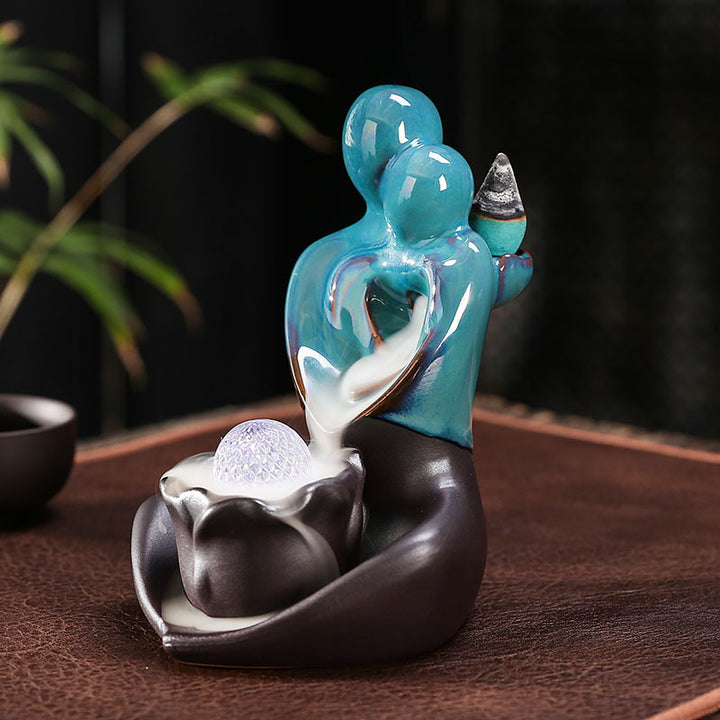 Artistic Couple Figurine Incense Holder