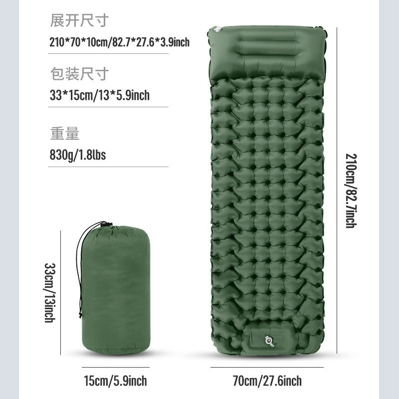 Airy and Comfortable Inflatable Sleeping Mat with Headrest Stornfield