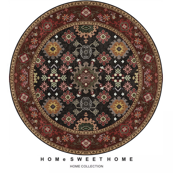 Vintage-Inspired Round Area Rug