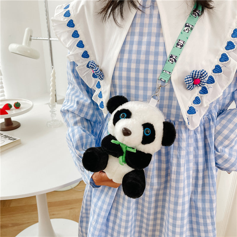Plush Panda-Themed Keychain