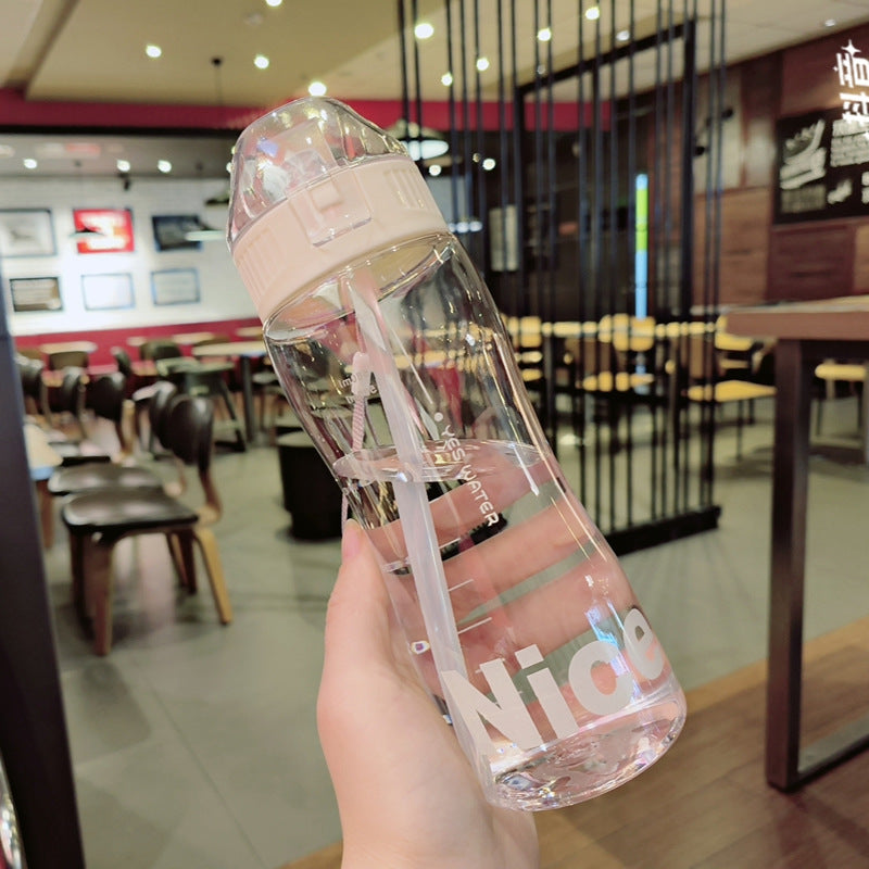 Women Ergonomic Sports Water Bottle with Integrated Straw Function Stornfield