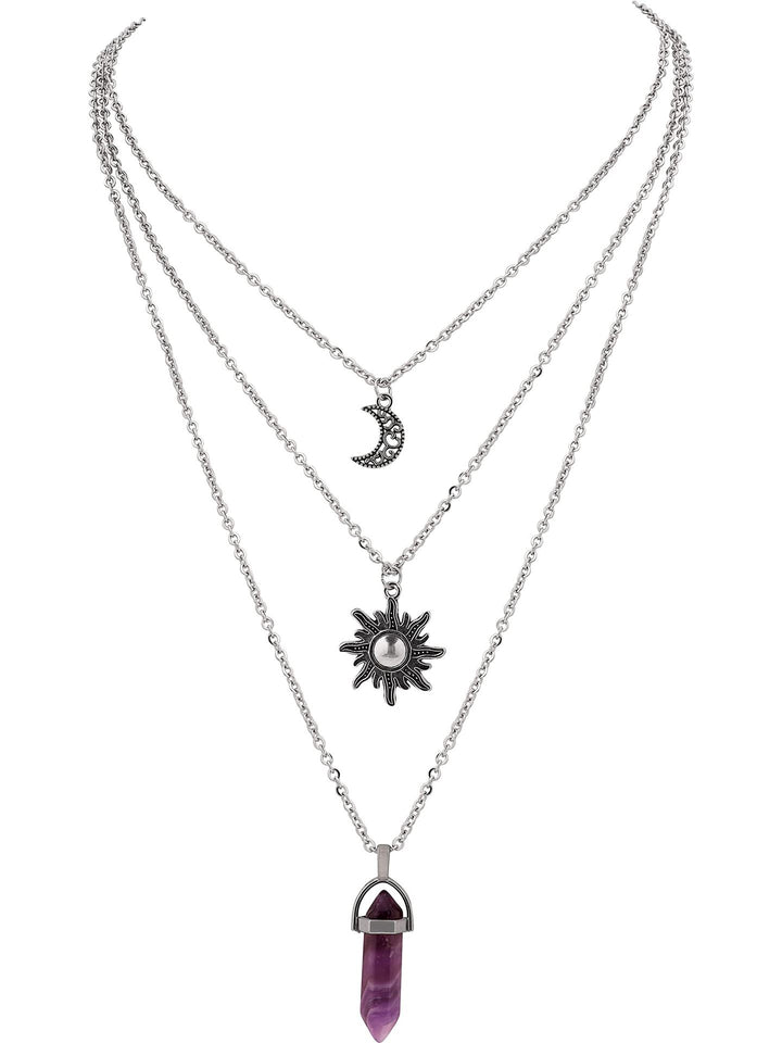 Layered Celestial Pendant Necklace Stornfield