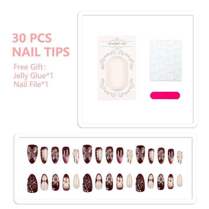 Floral Design Press-On Nails