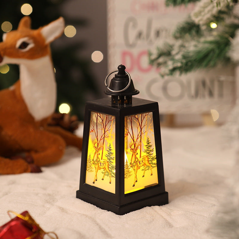 Decorative Christmas lantern with winter motifs Stornfield