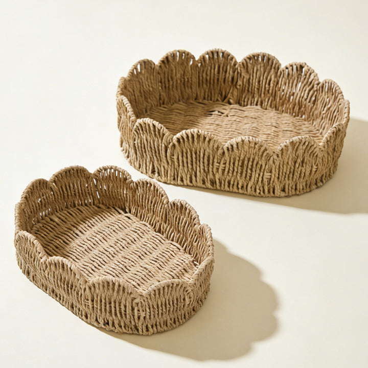 Decorative storage basket with wave edge Stornfield