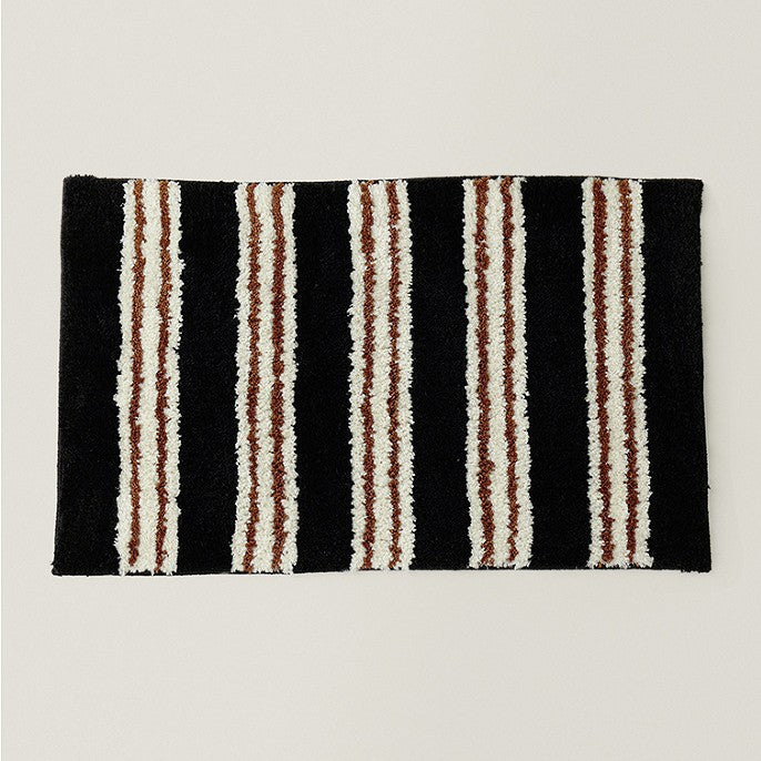 Decorative Striped Bath Mat for Bathroom