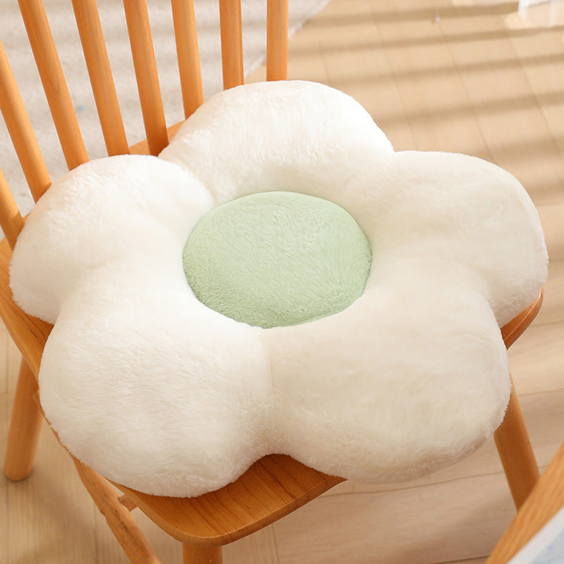 Plush seat cushion in flower shape Stornfield
