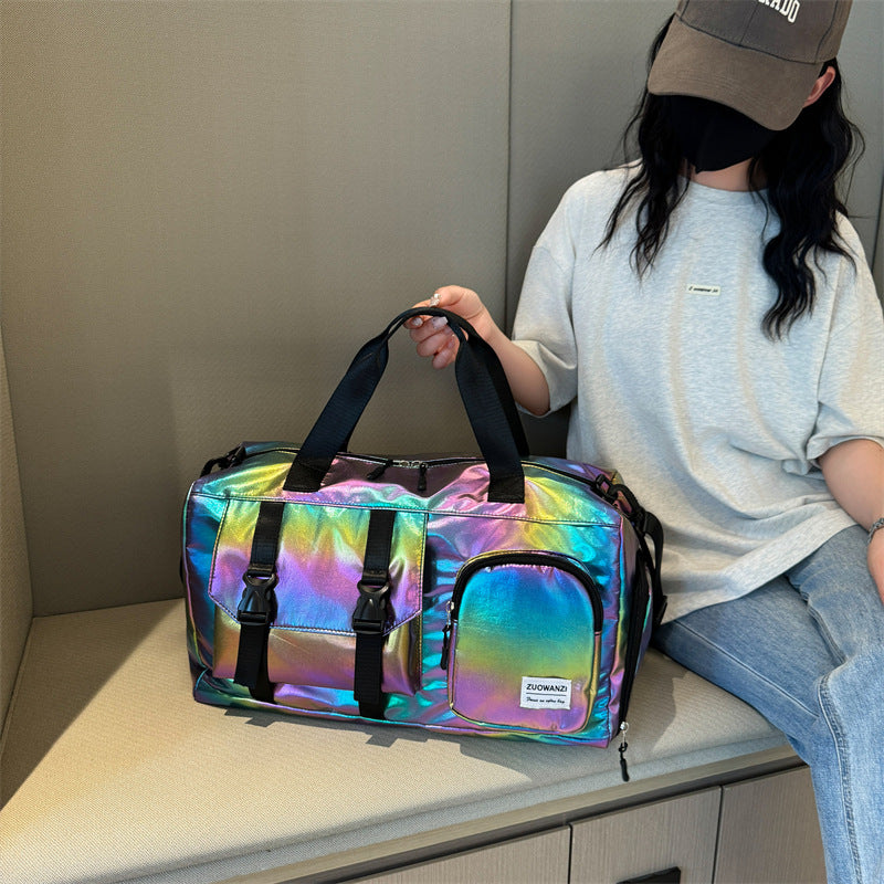 Iridescent Multi-Pocket Travel Duffel Bag Stornfield