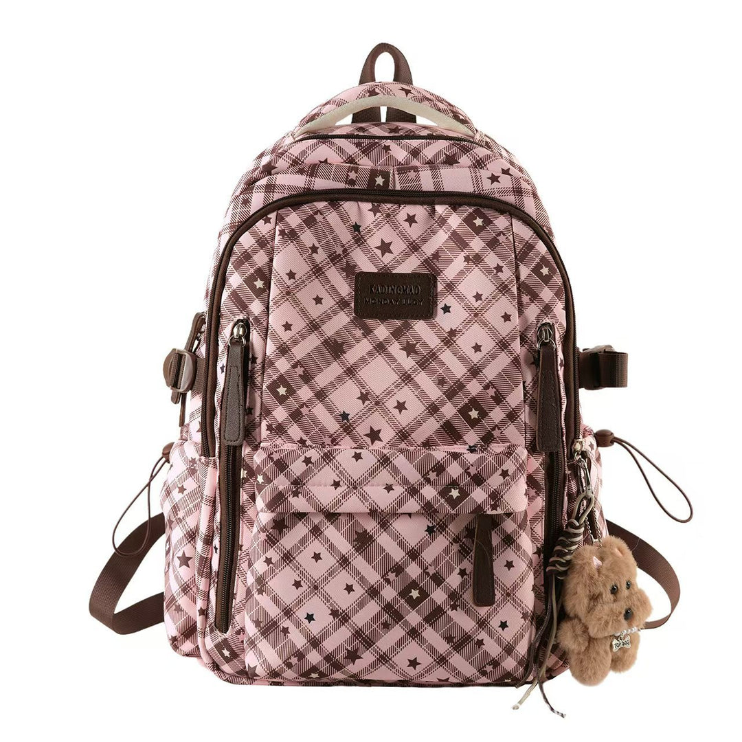 Multi-Compartt Star-Patterned Backpack Stornfield