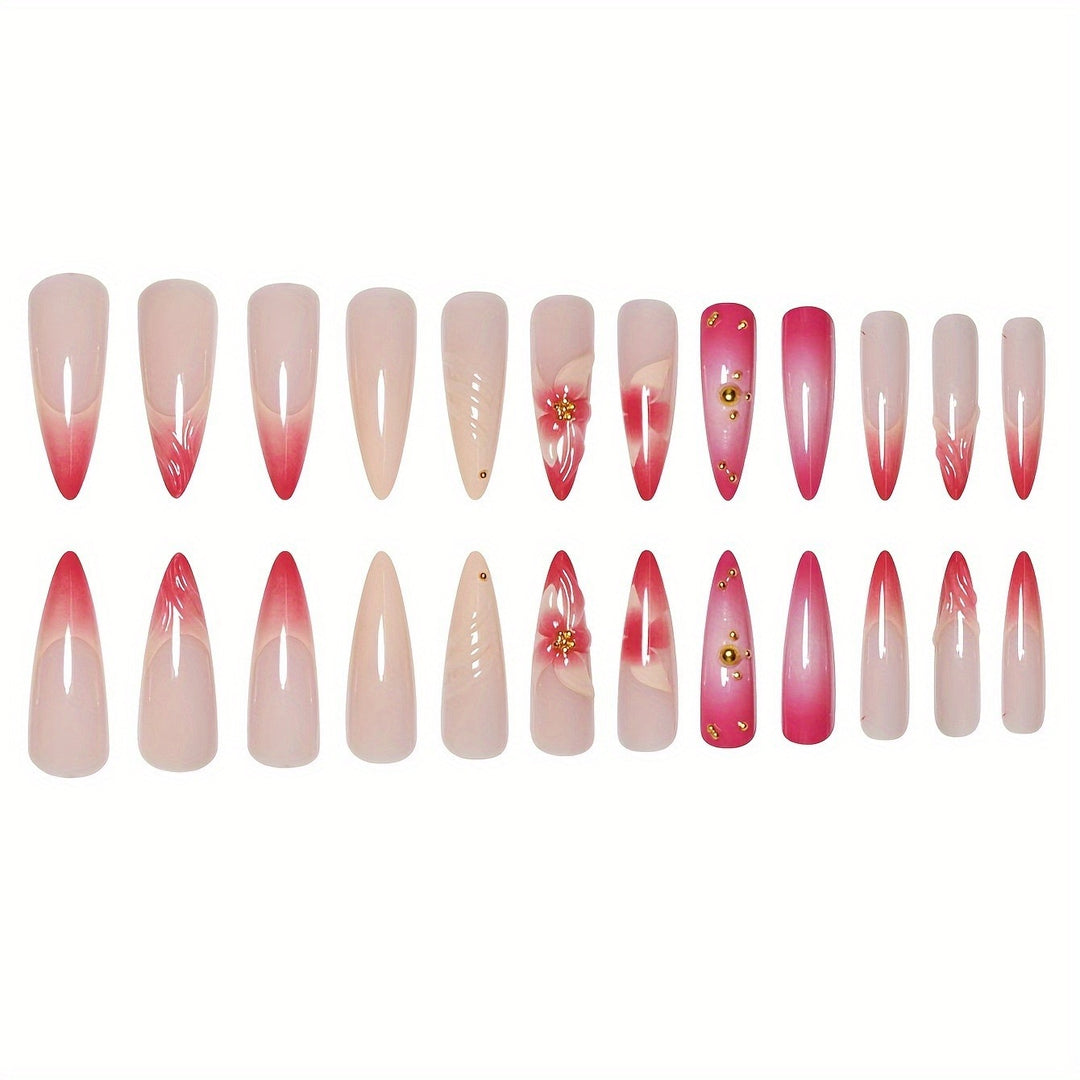 Floral Decorative Acrylic Nail Enhancements Stornfield