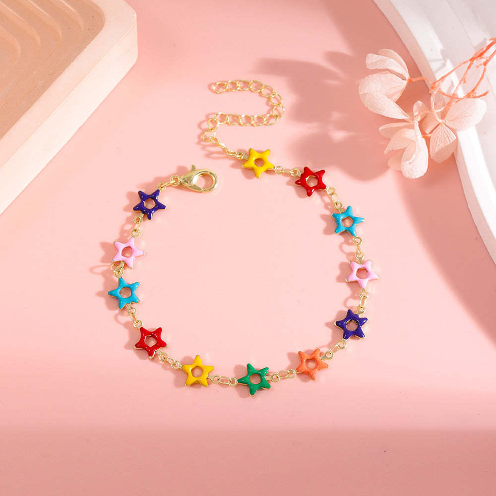 Colorful Star Charm Anklet Stornfield 1788164326