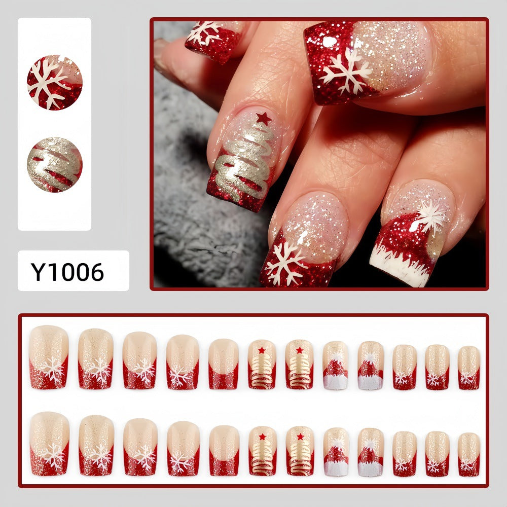 Artificial nails with festive Christmas design Stornfield