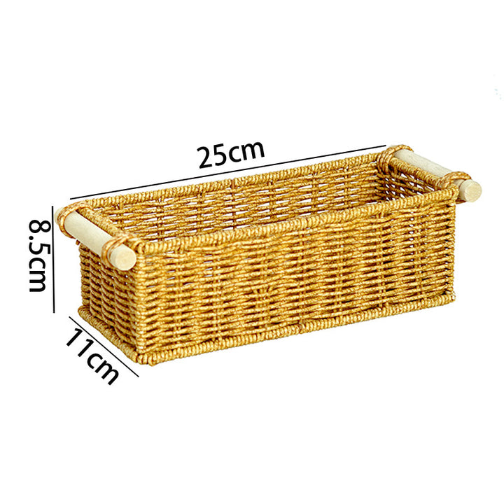 Versatile Woven Rectangular Storage Basket Stornfield