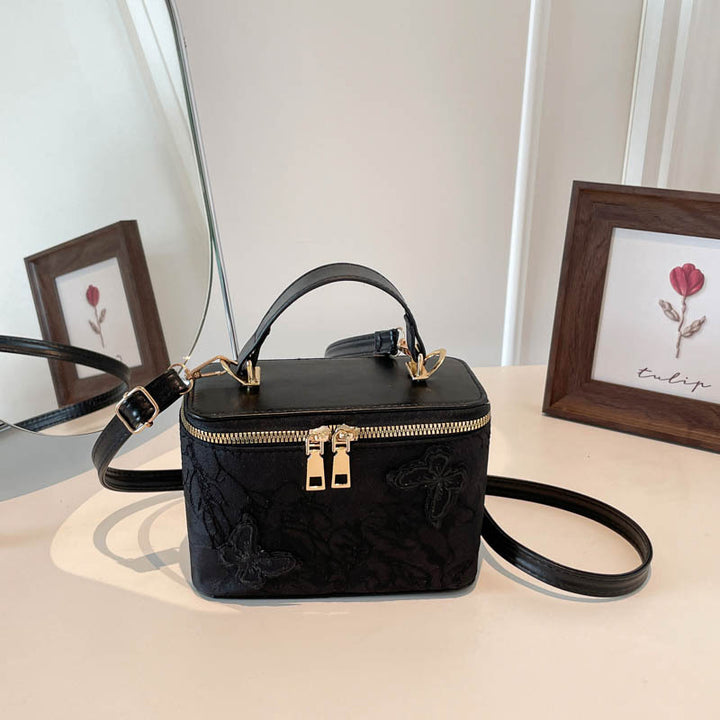 Elegant Floral Embroidered Handbag