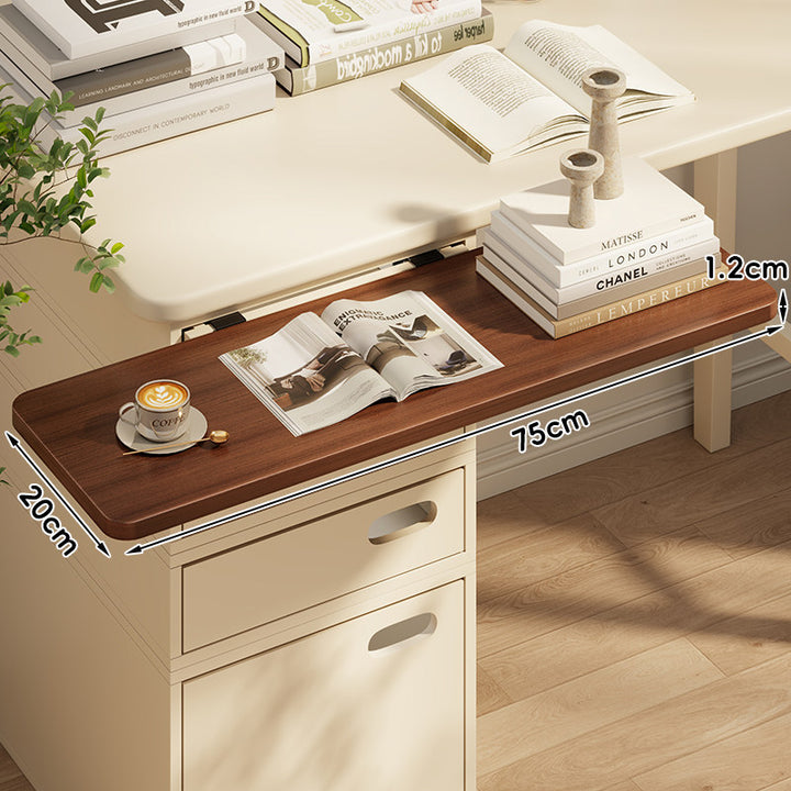 Clamp-On Wooden Desk Bridge Shelf Extension