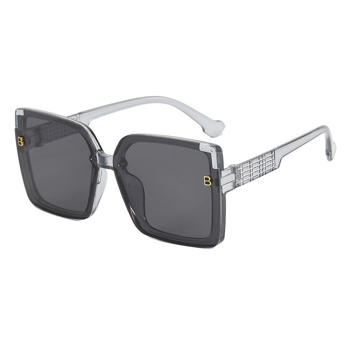 Women's fashionable square sunglasses with textured temple design Stornfield