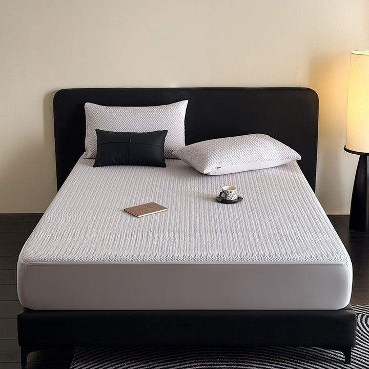 Cooling Quilted Breathable Mattress Topper with Fitted Skirt