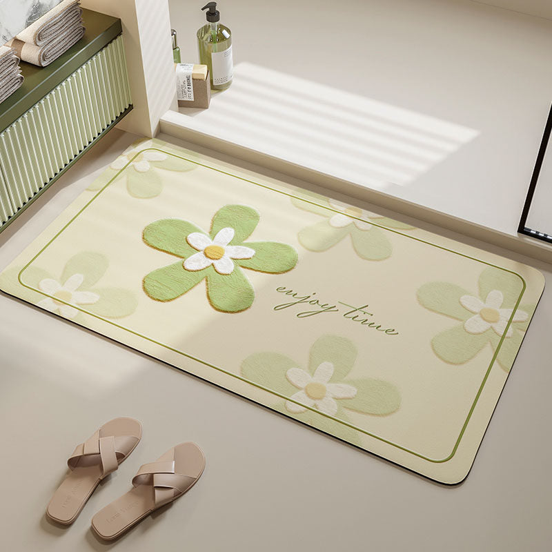 Soft Floral Bath Mat Stornfield
