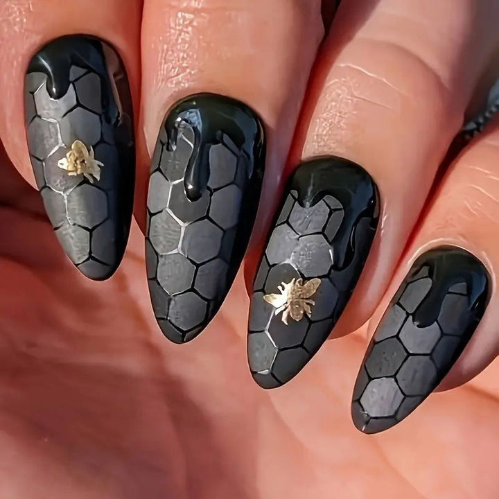 Artistic Hexagonal Nail Art Extensions Stornfield
