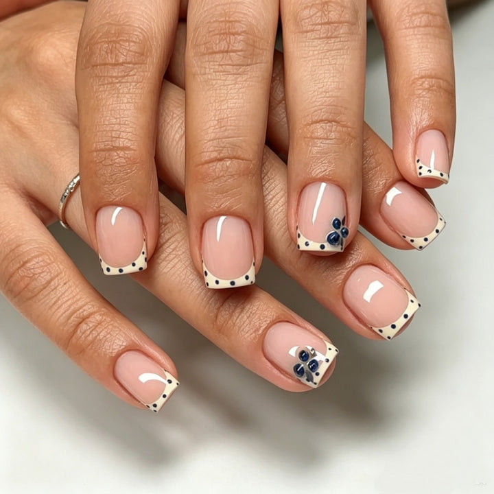 Decorative French Tip Nail Enhancements