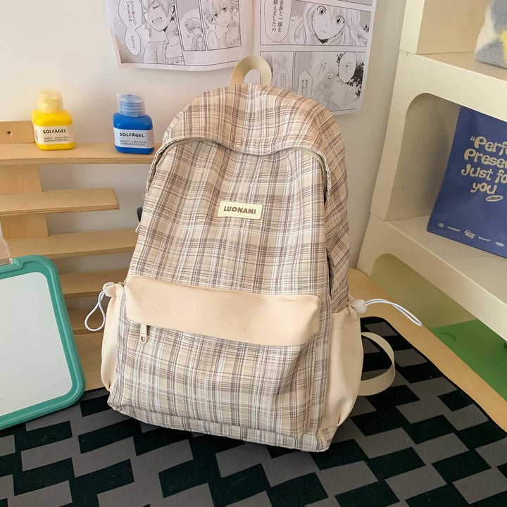 Chic Checked Casual Backpack Stornfield