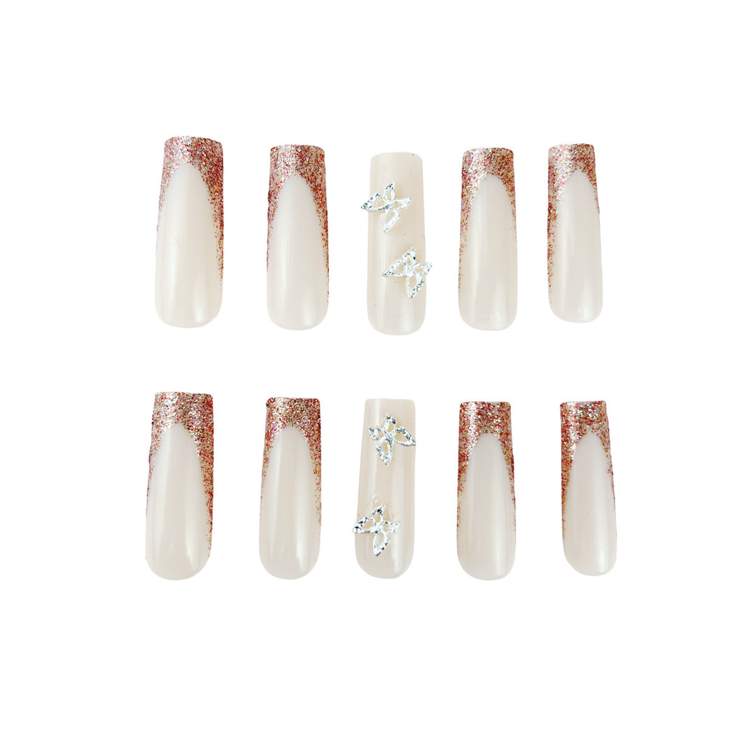 Artistic Long Glossy Almond-Shaped Nail Extensions Stornfield
