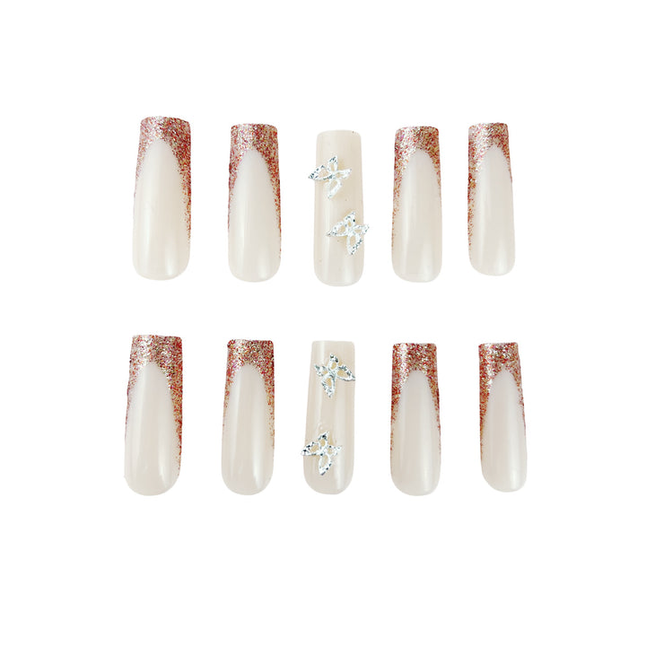 Artistic Long Glossy Almond-Shaped Nail Extensions Stornfield