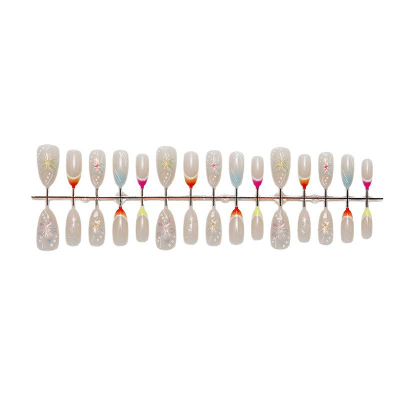 Artistic Nail Set with Floral Motifs Stornfield