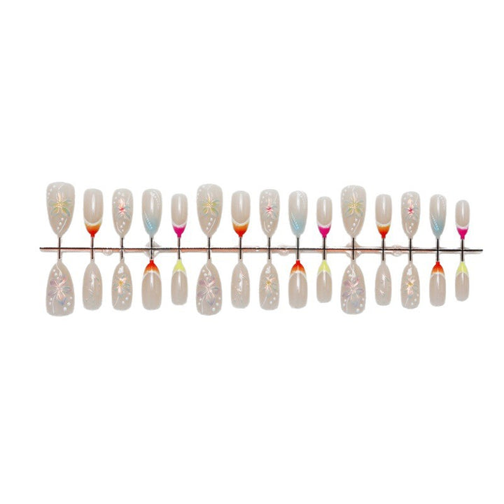 Artistic Nail Set with Floral Motifs Stornfield