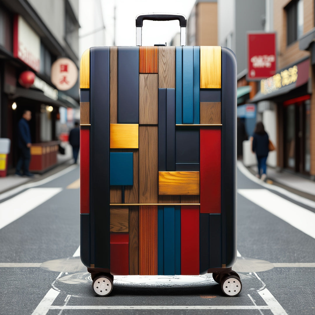 Hard Shell Luggage with Geometric Design Stornfield