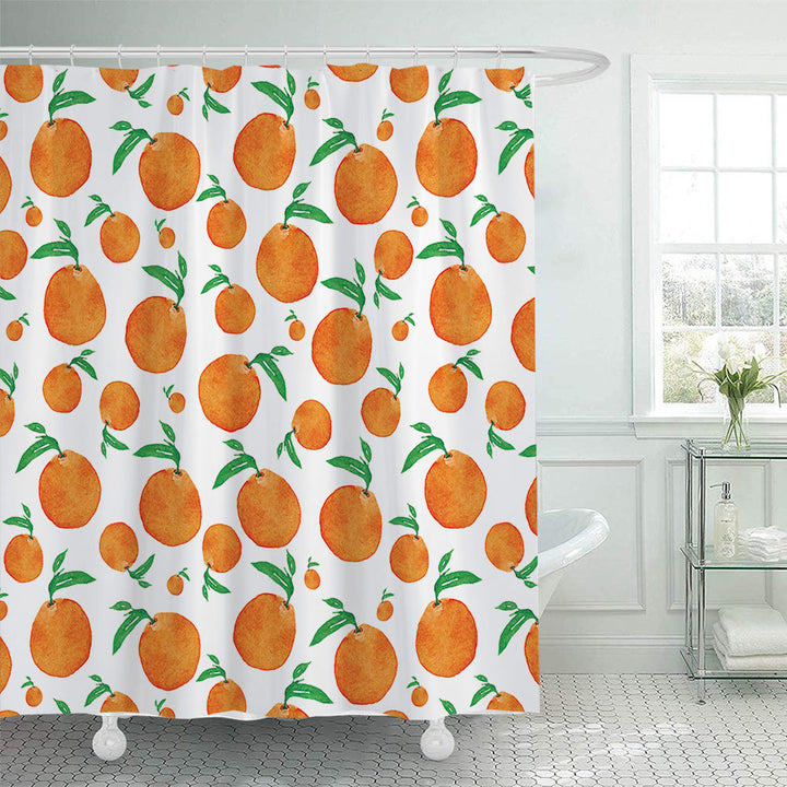 Colorful Citrus Print Shower Curtain Stornfield