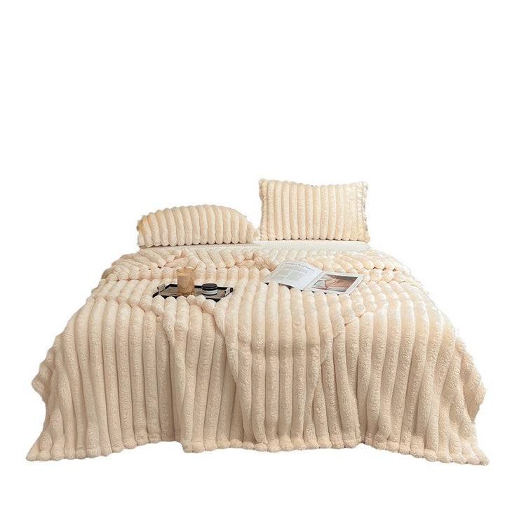 Plush Textured Throw Blanket