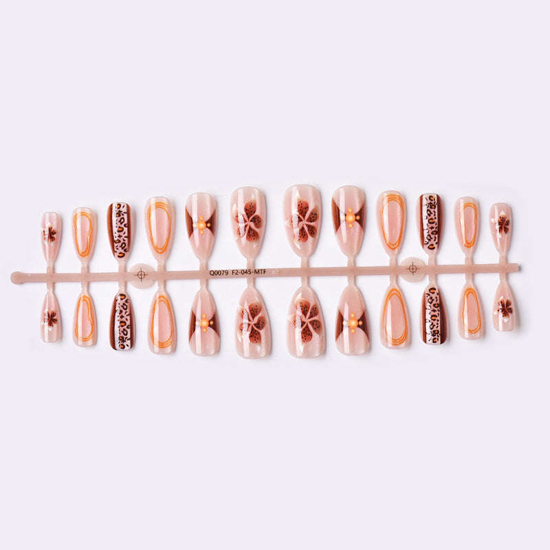 Artistic Press-On Nail Art Set with Floral and Animal Prints Stornfield
