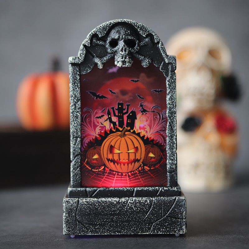 Decorative LED Haunted Graveyard Lantern Stornfield