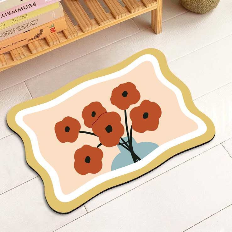 Floral Decorative Area Mat for Home Decor