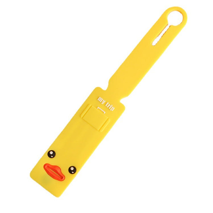 silicone cartoon animal luggage strap with hidden ID card pocket Stornfield