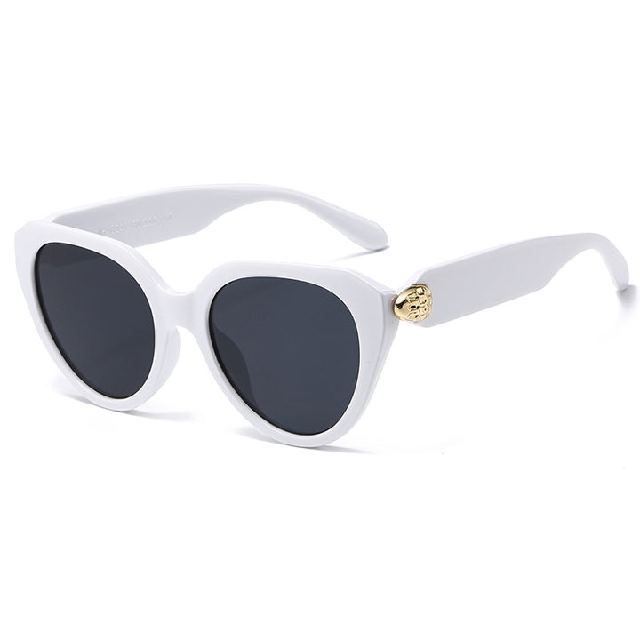 Ladies Cat-Eye Sunglasses with Golden Accents and Protective UV Filter Stornfield