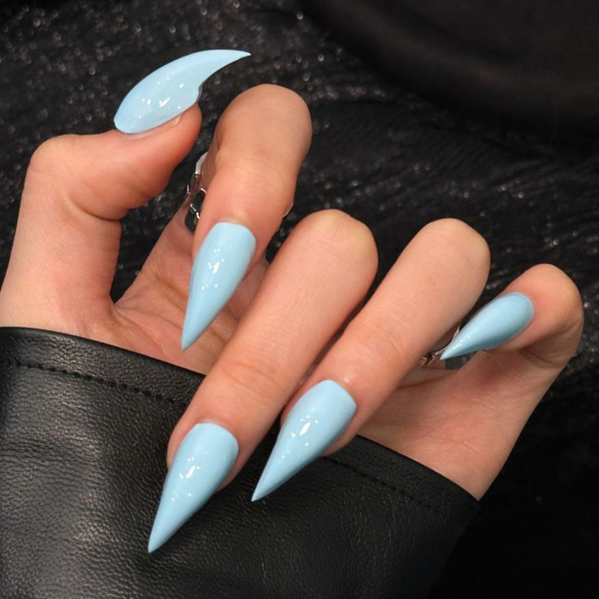 Elegant Stiletto Press-On Nail Set with Glossy Finish