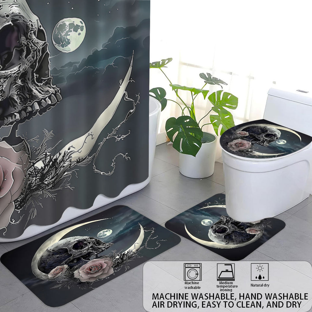 Artistic Skull Themed Bathroom Set Stornfield
