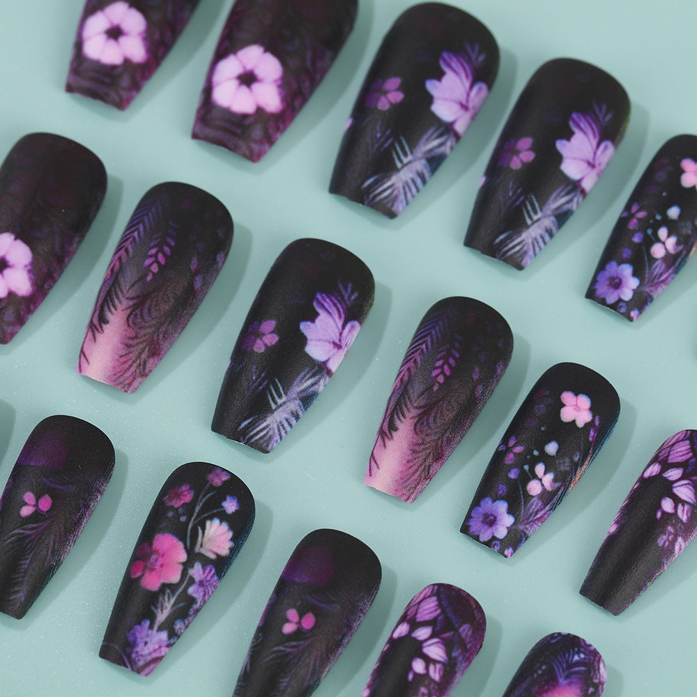Artificial nails with floral pattern Stornfield