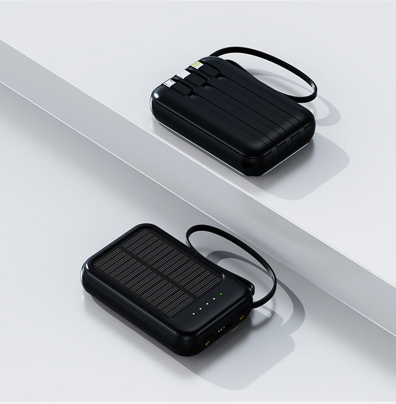 Portable Solar Power Bank with rugged design and integrated charging cable Stornfield