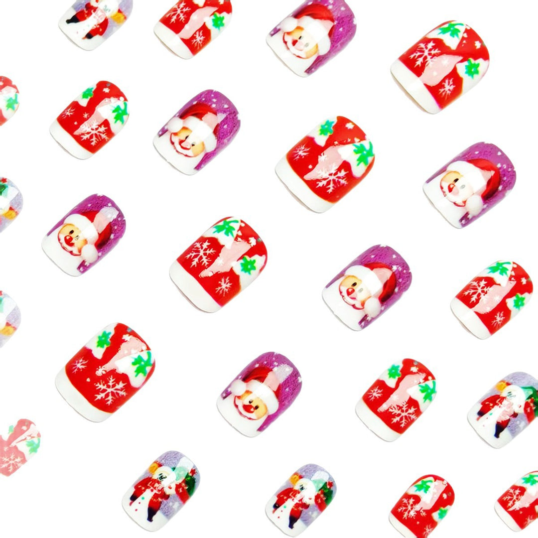 Artificial nails with festive Santa design Stornfield