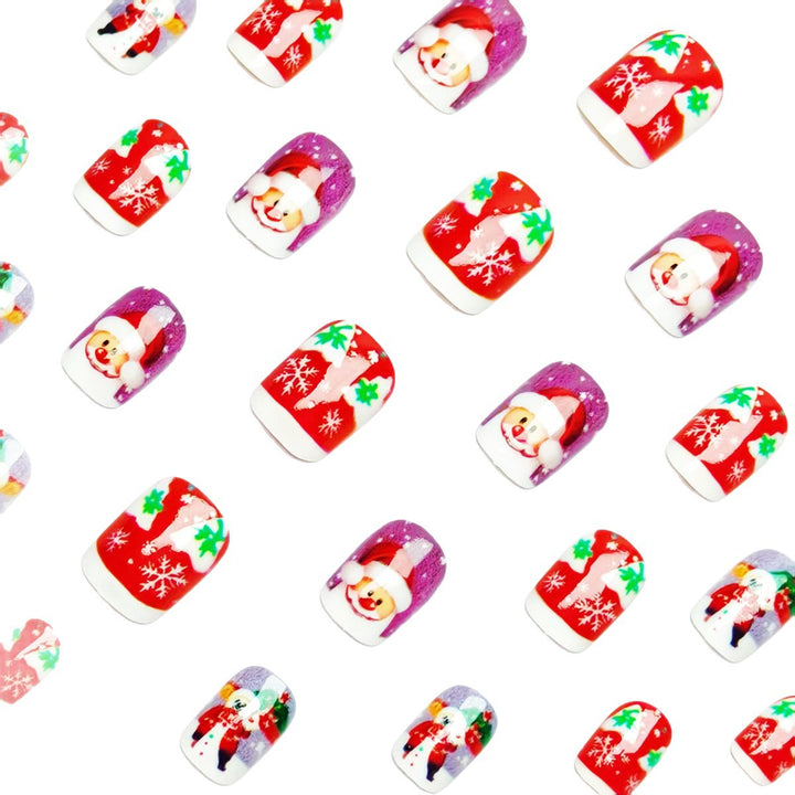 Artificial nails with festive Santa design Stornfield