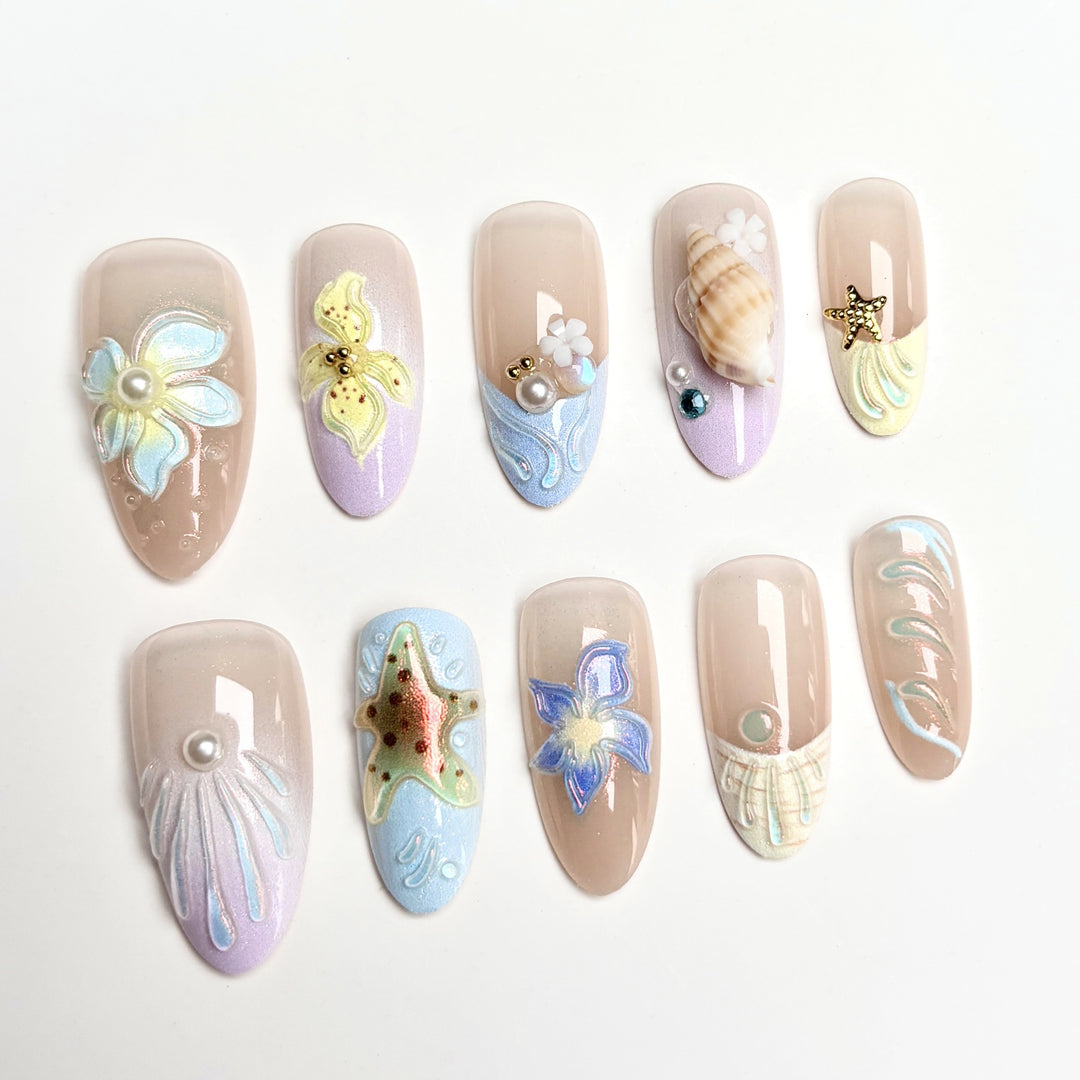 Artistic Decorative Press-On Nail Set 1790745755
