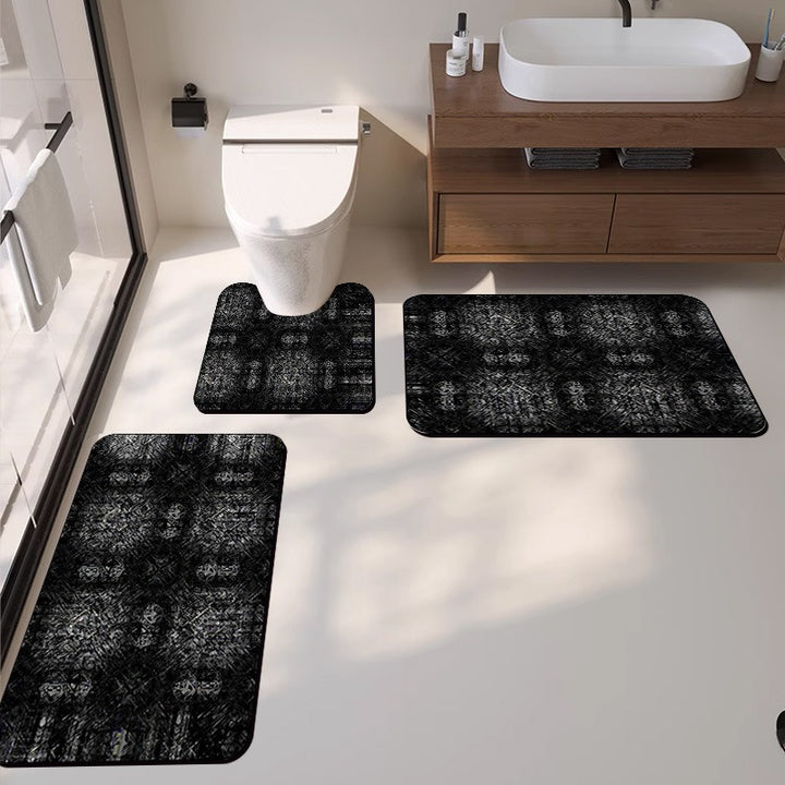 Modern Textured Bath Mat Set