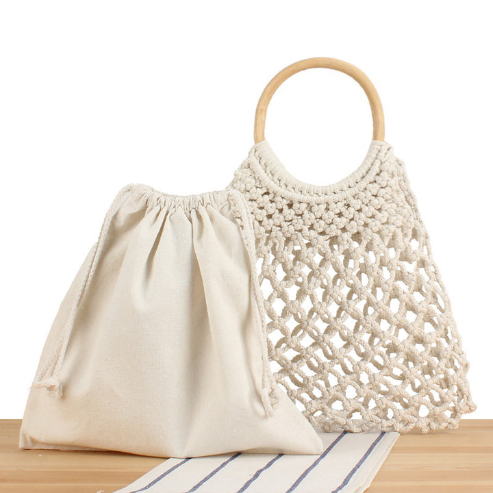 Elegant Braided Tote Bag with Round Handle Stornfield
