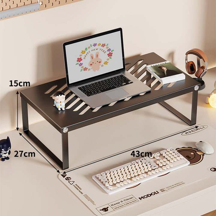 Ergonomic Ventilated Metal Laptop Riser with Under-Desk Storage