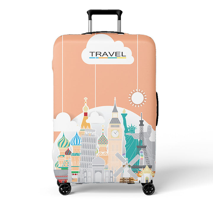 Unisex Suitcase Cover with Colorful City Design Stornfield